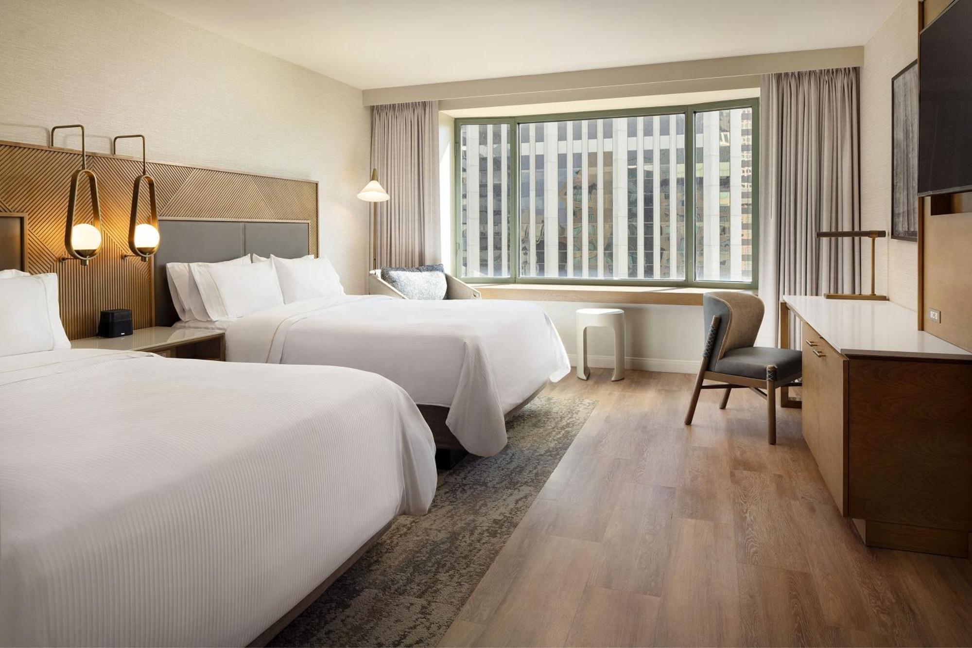 Deluxe Queen Room Two Queen Beds City View High Floor or Hearing Accessible